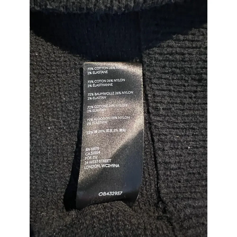 Free People Sweater Ottoman Slouchy Pullover Oversized Chunky Black Minimalist - Picture 8 of 8